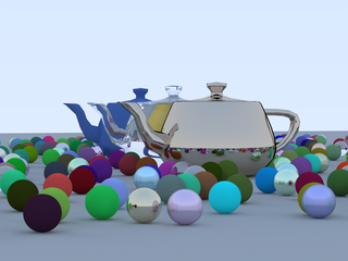 Addition of triangular-based meshes in the form of the Utah Teapot