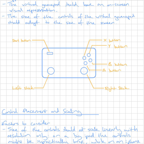 Game Pad Implementation Details