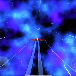 Space Flight with Flowing Engine Trails
