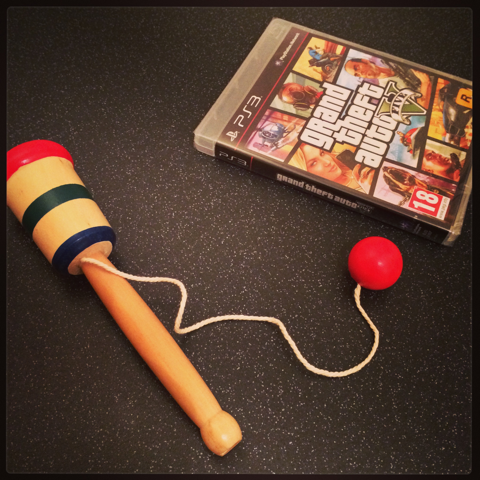 Ball in cup and GTA V. But which to play first?