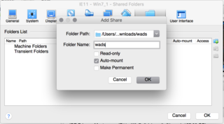 Add a shared folder in VirtualBox