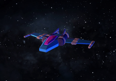 An attempt at sculpting a hard surface spaceship in Nomad Sculpt