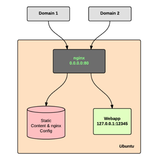 Hosting static and proxied content with Docker and nginx