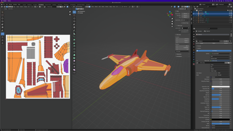 Low Poly Vox Siderum in Blender with UV and texture